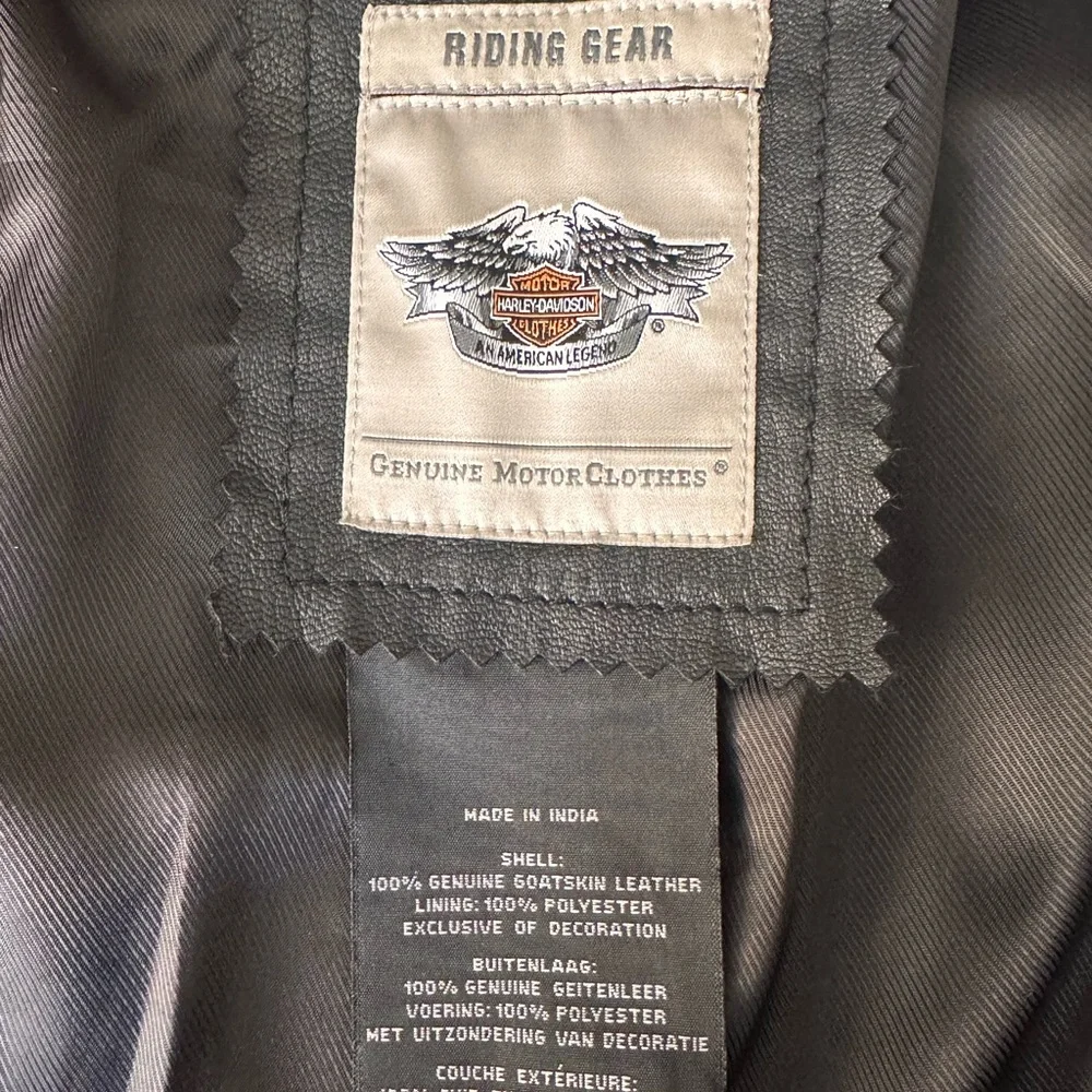 Harley Davidson jacket. X-small. 100% genuine goatskin leather. - Picture 4 of 4